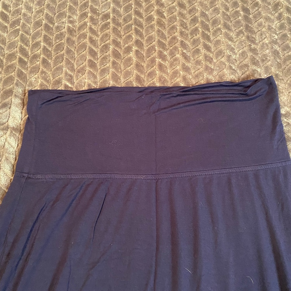 Spense Navy Maxi Skirt with Red and White Stripes - Picture 5 of 8